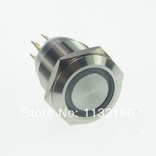 19mm LED Color Green Stainless Steel Ring illuminated Momentary  Push Button Switch 1NO 1NC Pin Terminal Waterproof 2024 - buy cheap