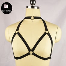 Arnés de cuerpo elástico para mujer, sujetador Sexy tipo jaula, fetiche, arnés de bondage, gótico de los 90 2024 - compra barato