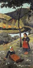 Beautiful Landscapes Deux bretonnes au bord de l Aulne Paul Gauguin painting for sale High quality Hand painted 2024 - buy cheap