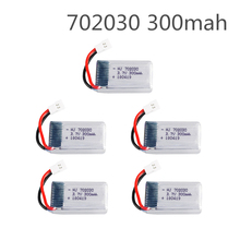 5 шт. 3,7 V 300mAH Lipo батарея для Udi U816 U830 F180 E55 FQ777 FQ17W H107 Syma X11C FY530 RC вертолет 3,7 V 300mAH 702030 2024 - купить недорого