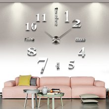 Hot 3D Large Wall Clocks Mirror Wall Stickers DIY Clock Modern Design Horloge Murale Reloj De Pared Wand Klok 2024 - buy cheap