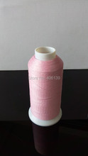 2014 hot selling glow in the dark thread  2500y/cone 150D/2 pink  polyester embroidery thread with  free shipping. 2024 - buy cheap