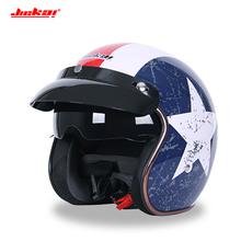JIEKAI Motorcycle Helmet 3/4 Open Face Vintage Casco Moto Jet Scooter Bike Helmet Retro DOT Approved Casque   Motociclismo 2024 - buy cheap