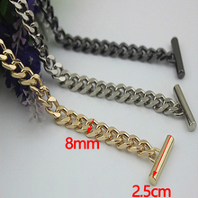 120cm (DIY 40cm-160cm) 8mm Gold, Silver, Gun Black Metal Replacement Chains Shoulder Bag Straps, Purse Handles with OT Clasps 2024 - buy cheap