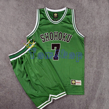Traje de Cosplay de Slam Dumk, Conjunto de camiseta y pantalones cortos de baloncesto verde SHOHOKU Ryota Miyagi, ropa deportiva, uniforme de equipo atlético, M-XXL 2024 - compra barato