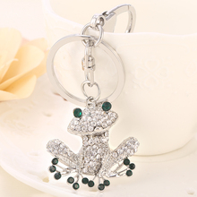 5PCS Metal Crystal Frog Key Ring Alloy Keyring Brand Keychain Chaveiros Feminino Carro Porta Chaves Para Carro llaveros R064 2024 - buy cheap