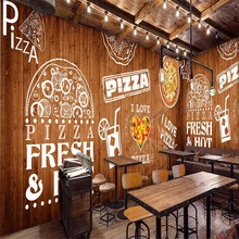 Tablero de madera para pared, Fondo de tienda de pizza, mural de producción profesional, al por mayor papel tapiz, póster, pared de fotos 2024 - compra barato