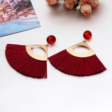 ZOSHI Brand Tassel Earrings Women Fashion Jewelry Bohemian Drop Dangle Long Earrings Silk Fabric Ethnic Vintage Earrings 2024 - buy cheap