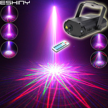 ESHINY-miniproyector láser RGB con control remoto, dispositivo de iluminación de 12 patrones para DJ, ambiente, baile, discoteca, Bar, fiesta familiar, espectáculo de luz de Navidad, T182D3 2024 - compra barato