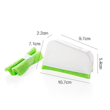 Handy Window Recess Groove Cleaning Brush with 2 Scouring Brush Heads, Crevice Brush Bathroom Kitchen Floor Gap Cleaning Tool 2024 - buy cheap