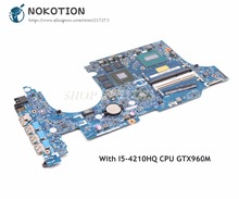 NOKOTION для Acer VN7-591G материнская плата для ноутбука SR1Q0 I5-4210HQ CPU GTX960M graphics NBMUV11001 NB. MUV11.001 448.02W05. 0011 2024 - купить недорого
