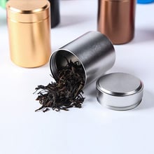 1pcs New Small Metal Travel Tea Caddy Airtight Smell Proof Container Aluminum Sealed Cans Portable Stash Jar 2024 - buy cheap