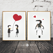 Cuadros Decoracion Romantic Boy and Girls Posters and Prints Canvas Painting Banksy Wall Art Print Wall Pictures For Living Room 2024 - buy cheap