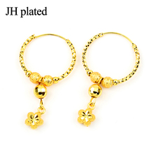 JHplated African Ethiopia jewelery Earrings round for women's gift wedding gifts fashion jewelry 2024 - buy cheap