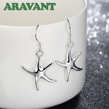 925 Silver Starfish Earrings Women Wedding Silver Drop Earring 2024 - buy cheap