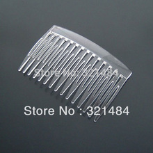 Бесплатная доставка 200 шт./лот 7*4 см 14 зубьев белый прозрачный пластиковый гребень для волос 2024 - купить недорого
