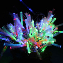 33FT 10M 80LED Fiber Optic Trumpet Flower Light Fairy string lamp 8 modes Christmas/Xmas/wedding party decor EU 220V Multicolor 2024 - buy cheap