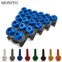 Tornillos de carenado para motocicleta, Kit de tuercas de sujeción corporal, Clips y tornillos para YAMAHA YZ125 YZ250F YZ450F YZ250X YZ250FX YZ450FX YZ, 20 Uds. M6 2024 - compra barato