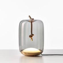 Luminária de mesa em vidro estilo nórdico, abajur de mesa para sala de estar, design simples de arte e estudo 2024 - compre barato