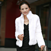 2018 Winter Luxury Rabbit Fur Coat Thick Warm Faux Fur Jacket Womens Long Sleeve Ladies Fluffy Coat White Black Female Outerwear 2024 - buy cheap