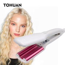 Волнистый утюжок для завивки волос TOHUAN, волнистый утюжок для завивки волос в рулонах, щипцы для завивки волос в салонах, стайлер для объема, инструменты для укладки волос 2024 - купить недорого