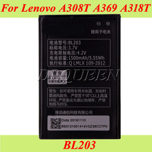 1500 мА/ч, BL203 батарея для Lenovo A308T A369 A318T A385E A66 A278T A365E аккумулятор 2024 - купить недорого