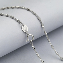 Real 925 collar de cadena de plata femenina 45CM Cadena de compromiso Color blanco oro 2024 - compra barato