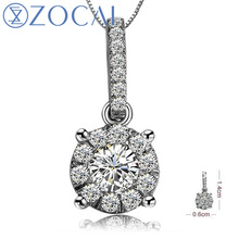 ZOCAI-Colgante de oro blanco de 18 quilates con diamantes de 0,3 quilates, colgante de cadena de Plata de Ley 925, D00003 2024 - compra barato