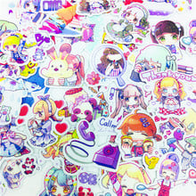 38 PCS Anime cute purple hair girl Stickers Crafts And Scrapbooking stickers book Student label Decorative sticker kids toys 2024 - buy cheap