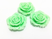 Large Size 42MM  50pcs/lot Green Chunky Flower Beads Fit Chunky Necklace, With Back Hole! 2024 - buy cheap