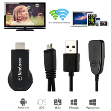 MiraScreen TV Stick HDMI Full HD 1080P anycast Miracast DLNA Airplay WiFi Дисплей приемник ключ для Windows Andriod ISO TVSE5 2024 - купить недорого