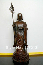 Free Shipping wang 000175 Tibet Buddhism Ksitigarbha Bronze buddha Statue 2024 - buy cheap