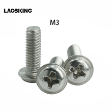 100PCS Round Head With Screws / With Screws / Computer Screws / Comes With A Pad   M3*4/5/6/8/10/12/16 2024 - buy cheap
