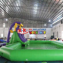 backyard commercial inflatable water slide with pool,Kids mini Water Pool Park 2024 - buy cheap