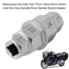 Herramienta de eje hexagonal para motocicletas, adaptador de enchufe de eje hexagonal, 17mm, 19mm, 22mm, 24mm 2024 - compra barato