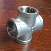 304 Stainless Steel Pipe Fitting 1" Thread 4 Way Female NPT Cross Coupling Connector 2024 - buy cheap