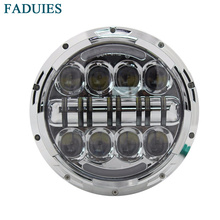 Motorcycle Parts newest High power Chrome 7 inch 80W Led Headlight H4 High Low Beam For Harley--Motorcycle 2024 - buy cheap