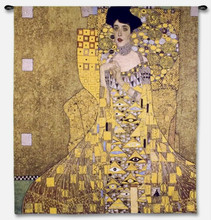 138*138 hilado de oro de alta calidad Austria Gustav Klimt Adele tapiz colgante de pared decoraciones textiles para el hogar arte pintura tela 2024 - compra barato