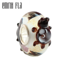 Emith Fla 925 Sterling Silver Large Hole 3D Animal Tortois Murano Glass DIY European Charm Beads Fit Brand Bracelet Jewelry 2024 - buy cheap