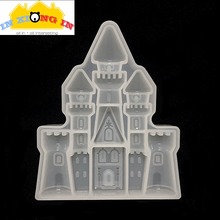 Molde de silicone resina epóxi de castelo da princesa, ferramenta para artesanato, faça você mesmo, torre de conto de fadas, moldes transparentes, decoração de resina, fabricação de jóias 2024 - compre barato