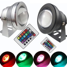 Lámpara LED subacuática con mando a distancia, luz RGB, 16 colores, 10W, CA, 12V, IP65, resistente al agua, para piscina, estanque, pecera, acuario 2024 - compra barato