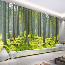 Customized Any Size 3D Mural Wallpaper Forest Trees Landscape Modern Wall Painting Living Room Bedroom Non-woven Photo Wallpaper 2024 - buy cheap