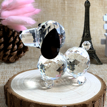 Figuritas de perro de cristal K9, adorno hecho a mano, Miniatura de cristal, pisapapeles, artesanía, juguete para niños, regalo de cumpleaños, 2,95 pulgadas 2024 - compra barato