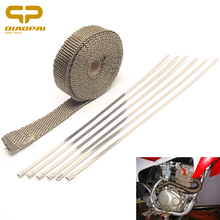 Universal Thermal Exhaust Tape 5M*25mm*1.5mm Motorcycle Exhaust Tape Heat Wrap Cloth Resistant Noise High Temperature Insulation 2024 - buy cheap