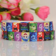 5yards 3/8 " 9 mm inside out print cartoon printed grosgrain ribbon party decoration gift ribbon Free shipping 2024 - buy cheap