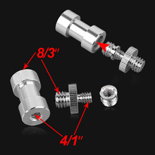 6 in 1 1/4 "3/8" Metal Monopod Tripod Mounting Camera Holder Screw Mount Converter Flash Light Adapter Stand Spigot 2024 - buy cheap