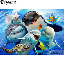 Dispaint Full Square/Round Drill 5D DIY Diamond Painting "Animal dolphin" 3D Embroidery Cross Stitch Home Decor Gift A12528 2024 - buy cheap