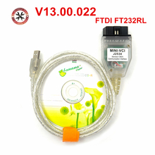 Interfaz MINI VCI V13.00.022 para TO-YOTA TIS Techstream MINI-VCI FT232RL Chip J2534 OBD2, Cable de diagnóstico, última novedad 2024 - compra barato