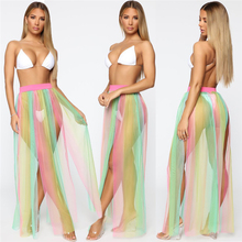 Sexy Women Bikini Cover Up Swimwear Sheer Beach Maxi Wrap Skirt Sarong Pareo Skirts 2024 - buy cheap