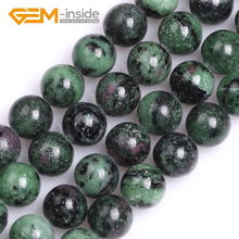 6mm-14mm Round Green Rubys Zoisite Natural Stone Loose Beads 15 Inches 38 cm for Jewelry Making  Bracelet Necklace DIY 2024 - buy cheap